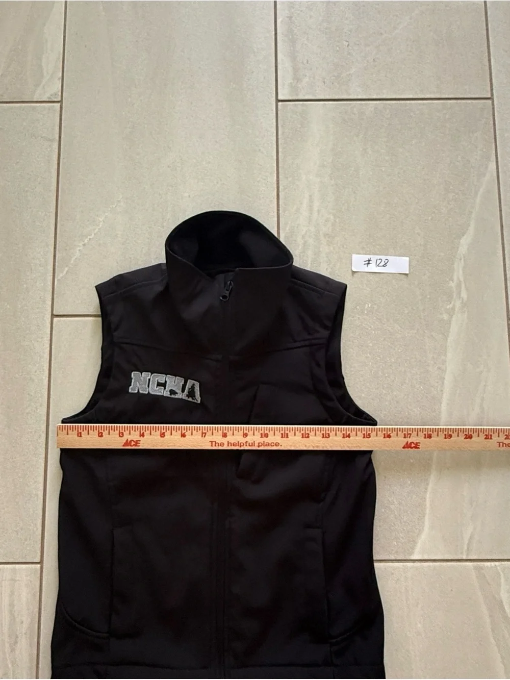 Tioga Territory Youth L 7 NCHA Black Soft Shell Fleece Lined Vest